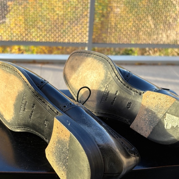Jimmy Choo fading metallic/black leather dress shoes - Picture 5 of 5